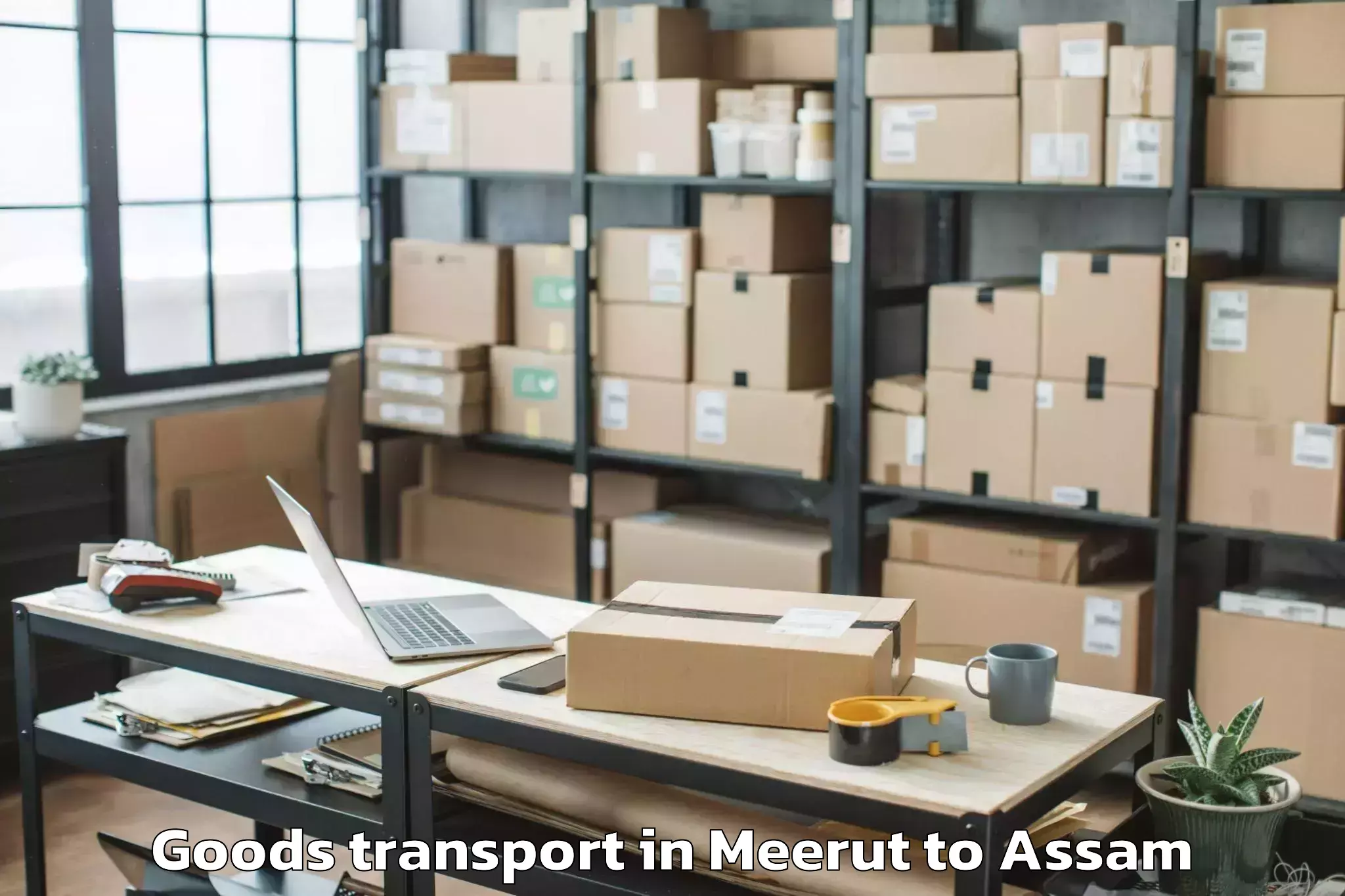 Trusted Meerut to North Guwahati Goods Transport